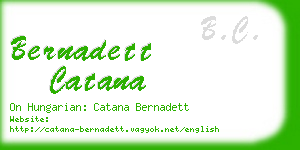 bernadett catana business card
